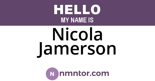Nicola Jamerson