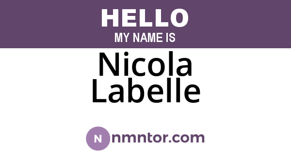 Nicola Labelle