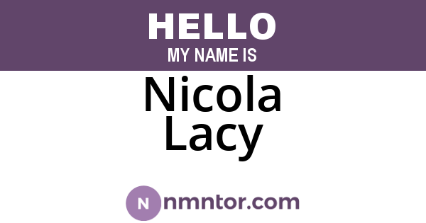 Nicola Lacy