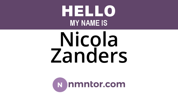 Nicola Zanders