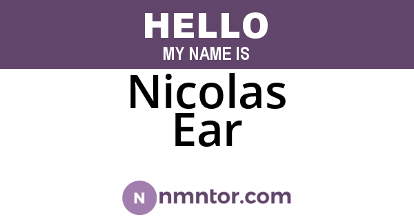 Nicolas Ear
