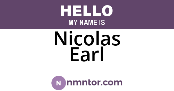 Nicolas Earl