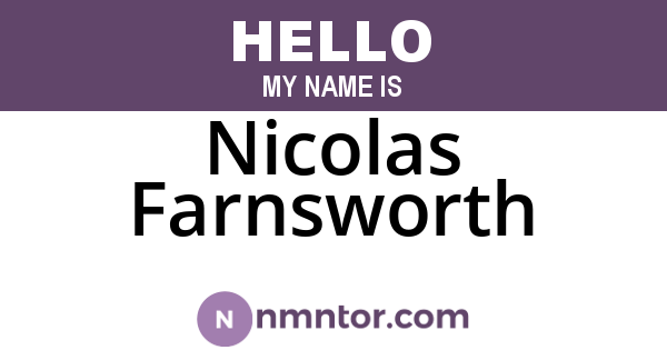 Nicolas Farnsworth