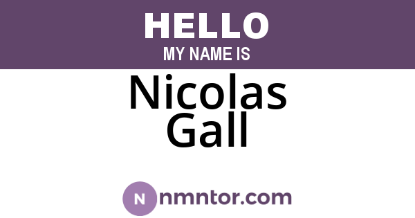 Nicolas Gall