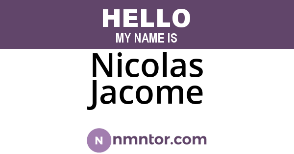 Nicolas Jacome