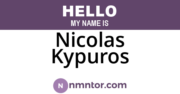 Nicolas Kypuros