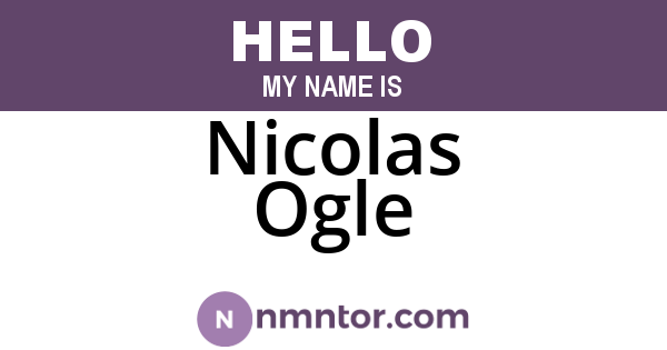 Nicolas Ogle