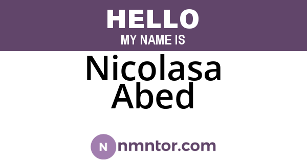 Nicolasa Abed