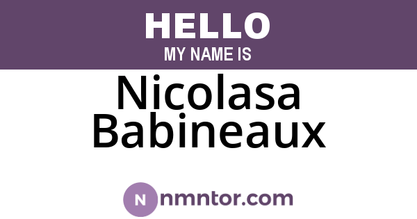 Nicolasa Babineaux