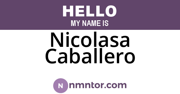Nicolasa Caballero