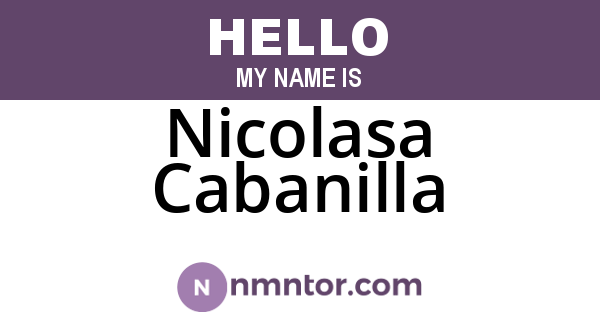 Nicolasa Cabanilla