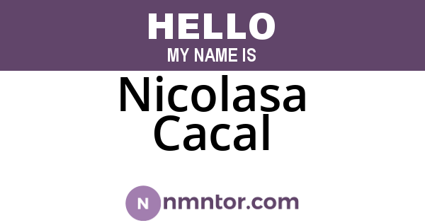 Nicolasa Cacal