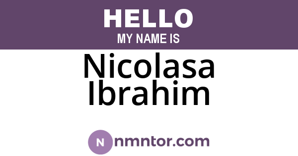 Nicolasa Ibrahim