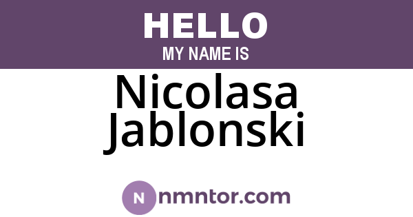 Nicolasa Jablonski