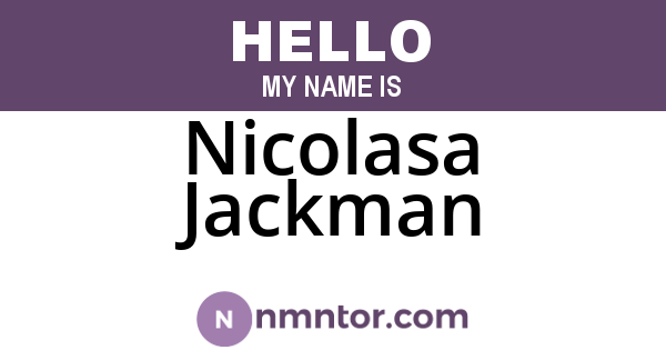 Nicolasa Jackman