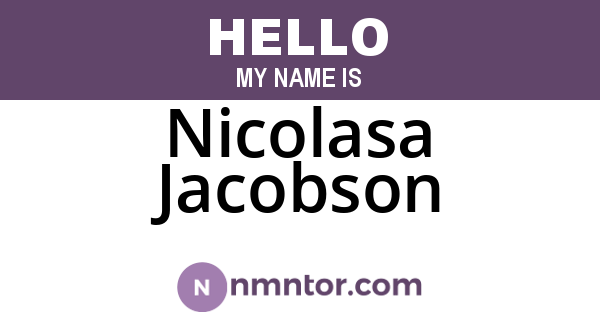 Nicolasa Jacobson