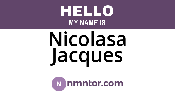 Nicolasa Jacques