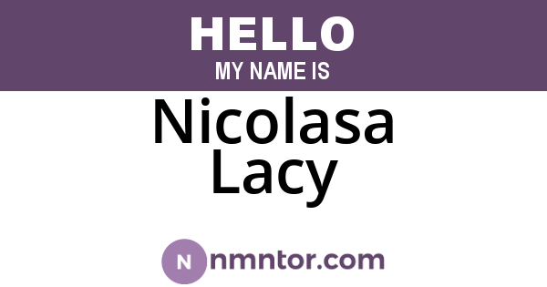Nicolasa Lacy