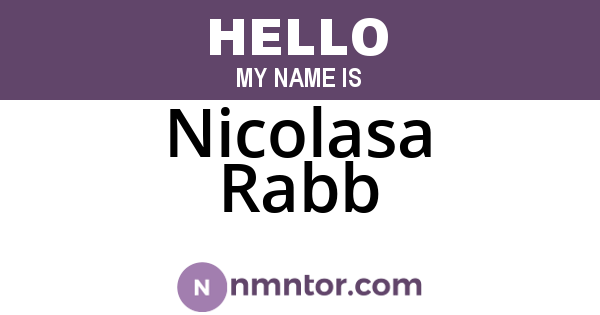 Nicolasa Rabb