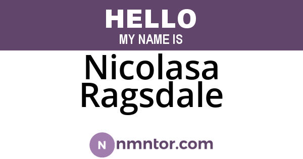 Nicolasa Ragsdale