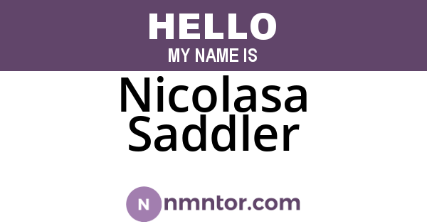 Nicolasa Saddler