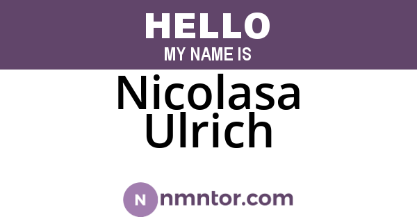 Nicolasa Ulrich