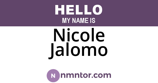 Nicole Jalomo