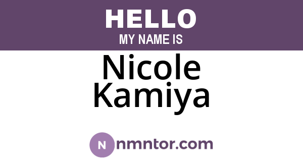 Nicole Kamiya