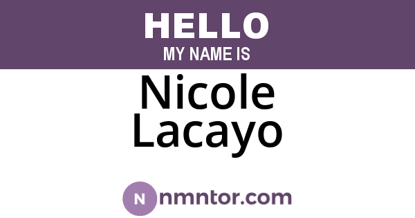 Nicole Lacayo