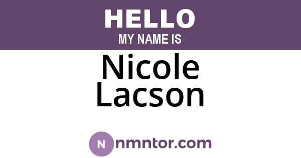 Nicole Lacson