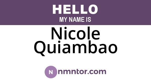 Nicole Quiambao