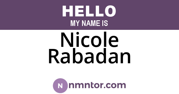 Nicole Rabadan