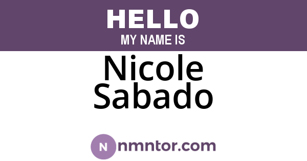 Nicole Sabado