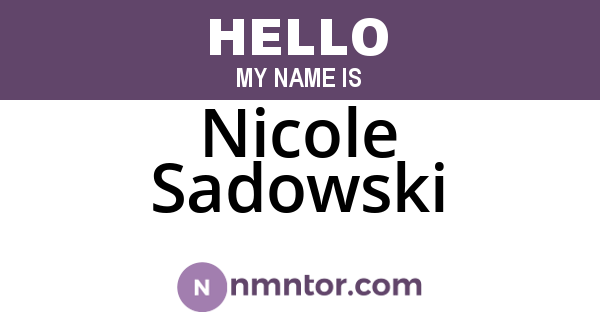 Nicole Sadowski