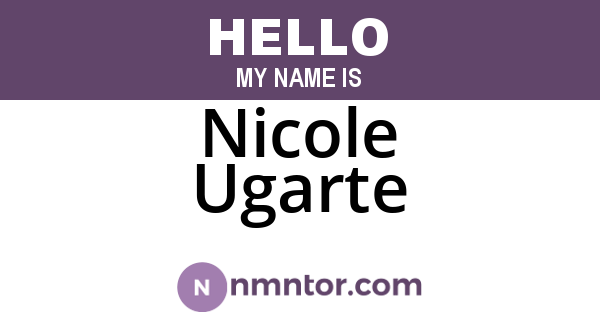 Nicole Ugarte