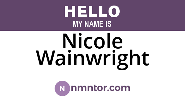 Nicole Wainwright