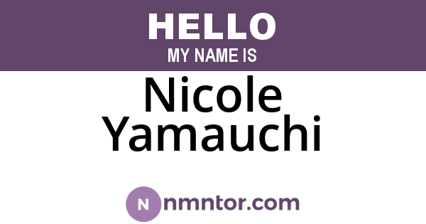 Nicole Yamauchi