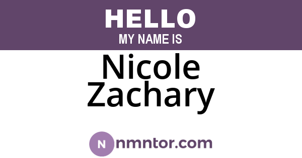 Nicole Zachary