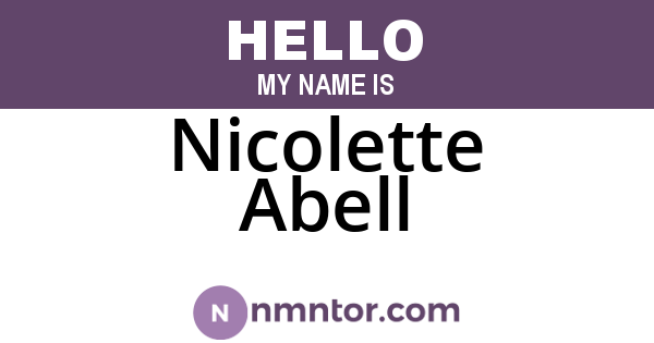 Nicolette Abell
