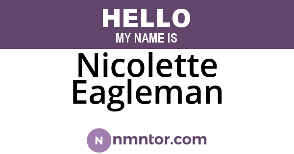 Nicolette Eagleman