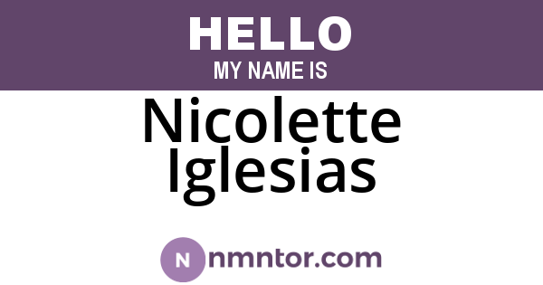 Nicolette Iglesias
