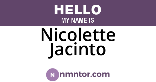 Nicolette Jacinto