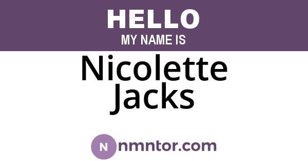 Nicolette Jacks