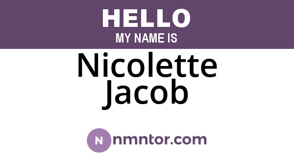 Nicolette Jacob
