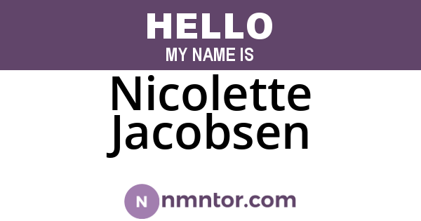 Nicolette Jacobsen