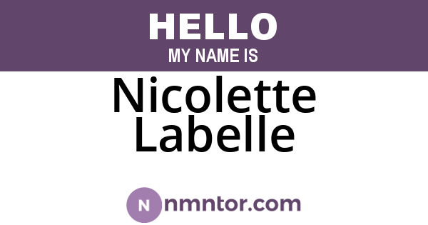 Nicolette Labelle