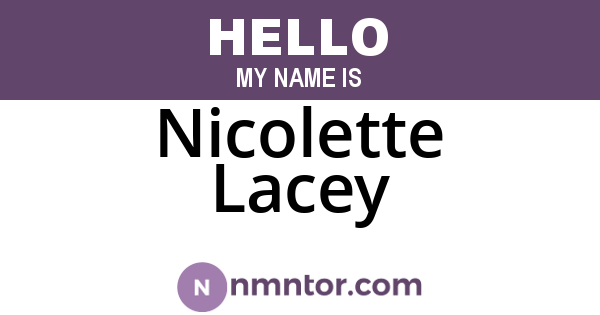 Nicolette Lacey