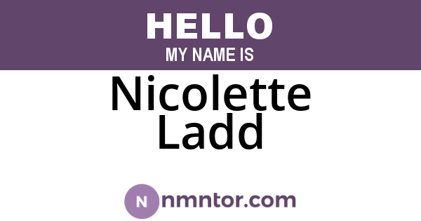 Nicolette Ladd
