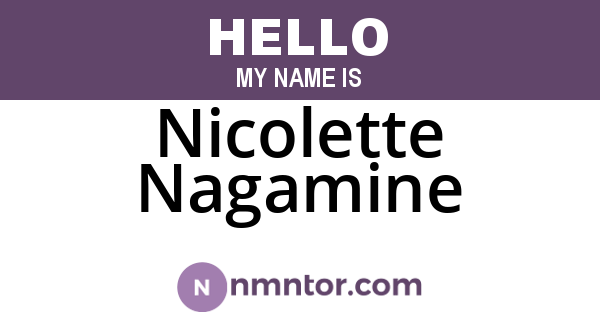 Nicolette Nagamine