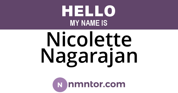 Nicolette Nagarajan